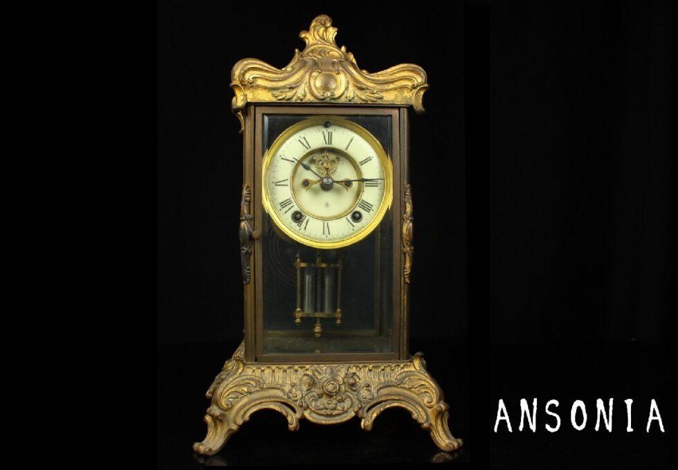 アメリカ アンティーク ANSONIA アンソニア ゼンマイ式 置時計を買い取りいたしました。